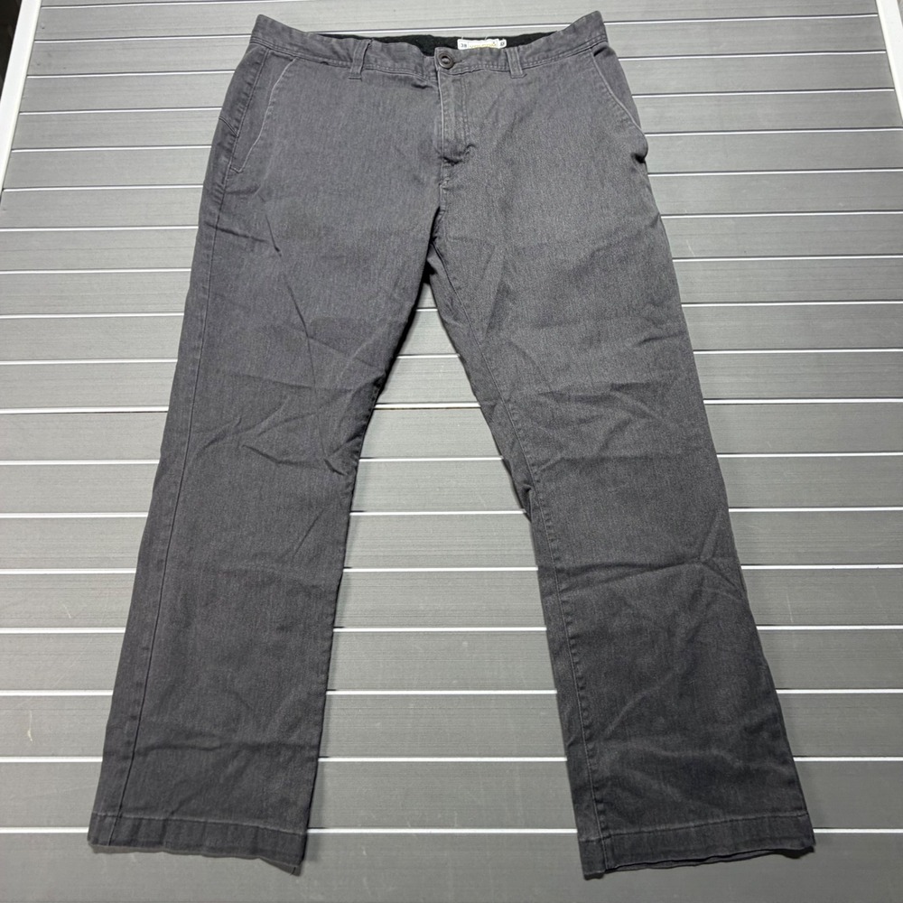 Volcom Frickin Modern Fit Chino Pants Mens 38x32 Charcoal Grey Stretch